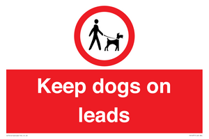 Keep dogs on leads